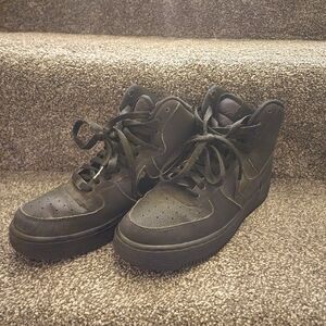 Nike Air Force Black High-Top Sneakers